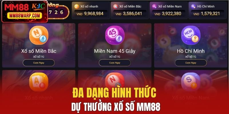 Đa dạng hình thức dự thưởng xổ số MM88