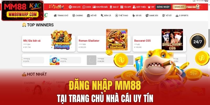 Đăng nhập MM88 tại trang chủ nhà cái uy tín